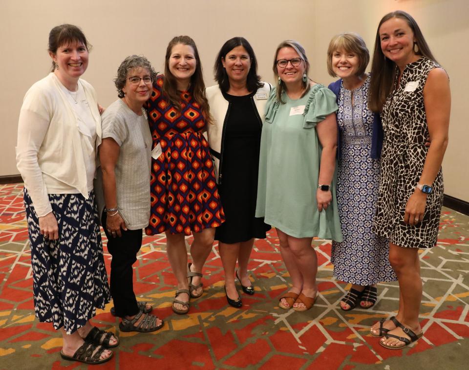 Retiring Director of Human Resources Dr. Lisa Soto Kile with Elm Road Elementary School Staff