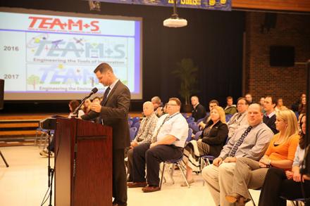 Principal Sean Galiher at the PHM Board Meeting, Nov. 28, 2016