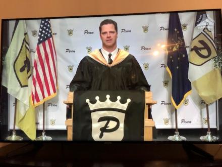 Penn Principal Sean Galiher during Virtual Commencement broadcast