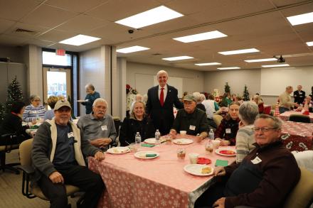 Supt. Dr. Thacker with PHM retirees